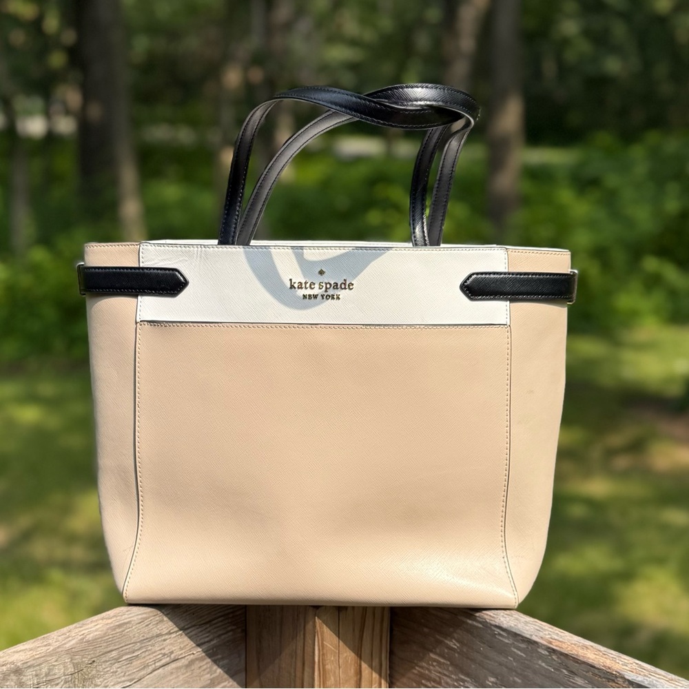 NEW Kate Spade Staci Colorblock Laptop Tote in Saffiano Leather - Picture 4 of 15